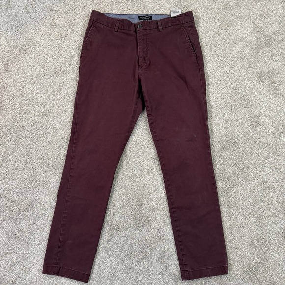 Banana Republic Other - Banana Republic Fulton Skinny Chino Burgundy 31x30 Slim Stretch Casual Pants